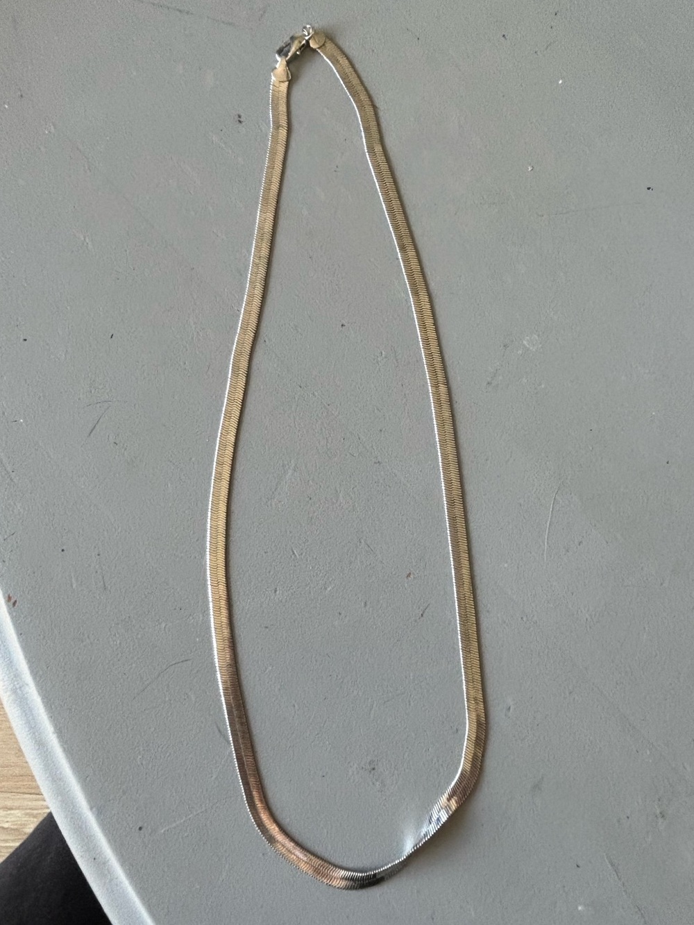 Silver Sterling Herringbone Necklace
